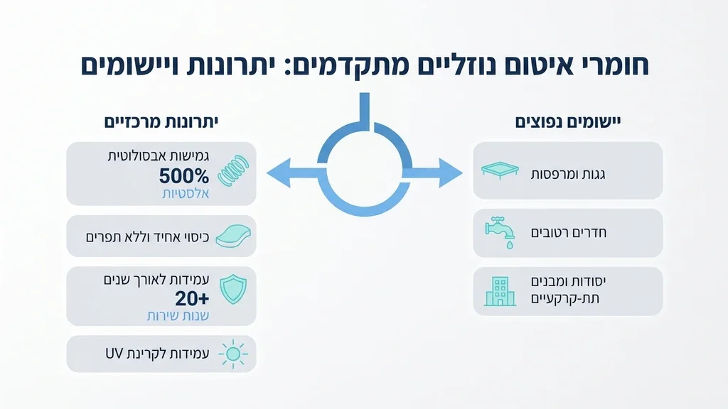 איש מקצוע מיישם חומר איטום פוליאוריטני שקוף על גבי מרפסת מרוצפת