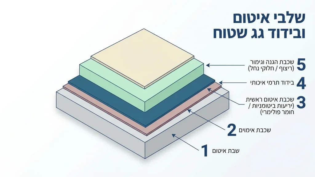 צוות א.ד איטום מבצע עבודות איטום ובידוד בגג